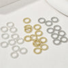 Wholesale Jewelry Copper Geometric Electroplated Closed Twist Circle Spacer Connection Ring Beaded Material For Bracelet Necklace Earrings