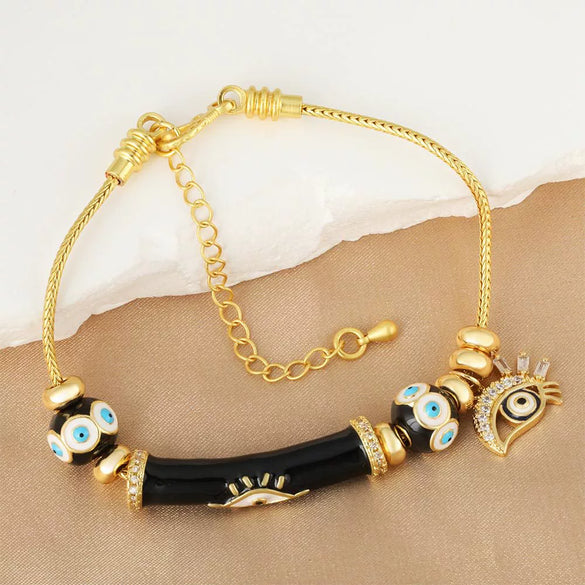 Wholesale Jewelry Copper Geometric Electroplating Fashion Retro Unisex Bracelet