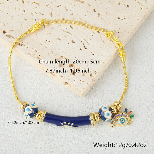 Wholesale Jewelry Copper Geometric Electroplating Fashion Retro Unisex Bracelet