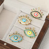 Wholesale Jewelry Copper Geometric Eyes Pendant Clavicle Chain With Oil Enamel And Electroplating
