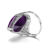 Wholesale Jewelry Copper Geometric French Retro Style Horse Eye Ring Electroplated
