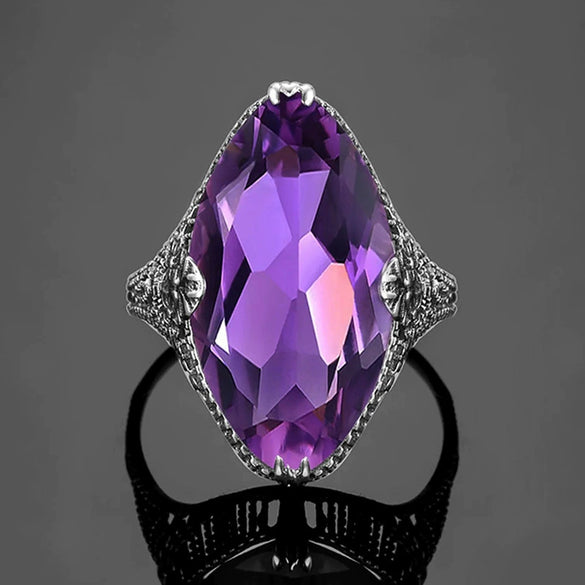 Wholesale Jewelry Copper Geometric French Retro Style Horse Eye Ring Electroplated