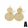 Wholesale Jewelry Copper Geometric Goldplated Asymmetrical Earrings