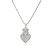Wholesale Jewelry Copper Geometric Heart Crown Pendant Necklace Gold Electroplated For Women