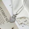 Wholesale Jewelry Copper Geometric Heart Crown Pendant Necklace Gold Electroplated For Women