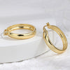 Wholesale Jewelry Copper Geometric Hoop Earrings With Electroplating Treatment For Women