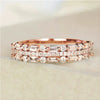 Wholesale Jewelry Copper Geometric Inlaid Zircon Multilayer Ring