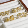 Wholesale Jewelry Copper Geometric Love Heart Electroplating Ear Bone Clip Earrings For Women