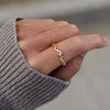 Wholesale Jewelry Copper Geometric M?bius Ring With Zirconia For Women Fashion Design