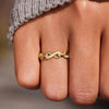 Wholesale Jewelry Copper Geometric M?bius Ring With Zirconia For Women Fashion Design