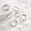 Wholesale Jewelry Copper Geometric Microinlaid Letter Ring Electroplating For Women