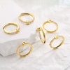 Wholesale Jewelry Copper Geometric Microinlaid Letter Ring Electroplating For Women
