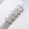 Wholesale Jewelry Copper Geometric Microinlaid Letter Ring Electroplating For Women