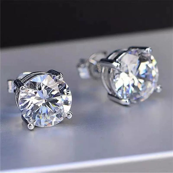 Wholesale Jewelry Copper Geometric Micropaved Zircon Tassel Fourclaw Unisex Earrings