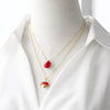 Wholesale Jewelry Copper Geometric Minimalist Love Drop Pendant Necklace Gold Plated