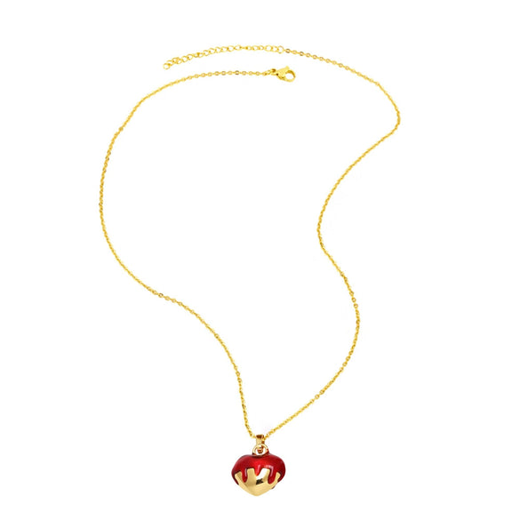 Wholesale Jewelry Copper Geometric Minimalist Love Drop Pendant Necklace Gold Plated