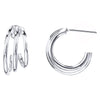 Wholesale Jewelry Copper Geometric Multi Layer Line Minimalist Women's Earrings