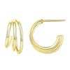 Wholesale Jewelry Copper Geometric Multi Layer Line Minimalist Women's Earrings