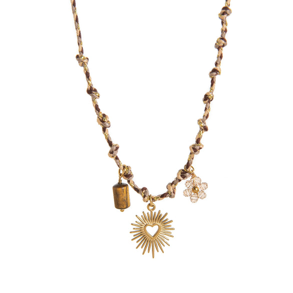Wholesale Jewelry Copper Geometric Ocean Series Pendant Necklace With Electroplating
