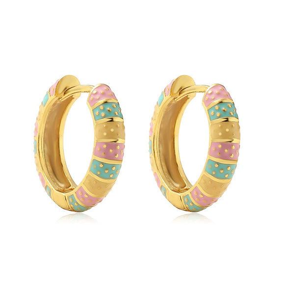 Wholesale Jewelry Copper Geometric Oil Drop Earring For Women Light Luxury Style