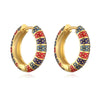 Wholesale Jewelry Copper Geometric Oil Drop Earring For Women Light Luxury Style