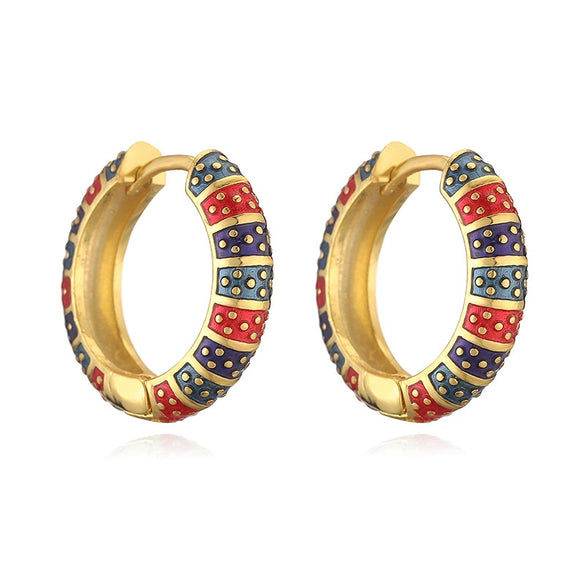 Wholesale Jewelry Copper Geometric Oil Drop Earring For Women Light Luxury Style