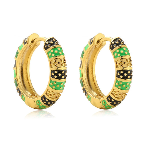 Wholesale Jewelry Copper Geometric Oil Drop Earring For Women Light Luxury Style