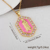 Wholesale Jewelry Copper Geometric Oil Dropping Pendant Necklace