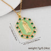 Wholesale Jewelry Copper Geometric Oil Dropping Pendant Necklace