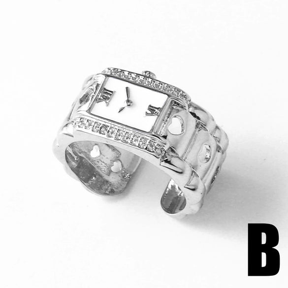 Wholesale Jewelry Copper Geometric Open Ring For Women Electroplated