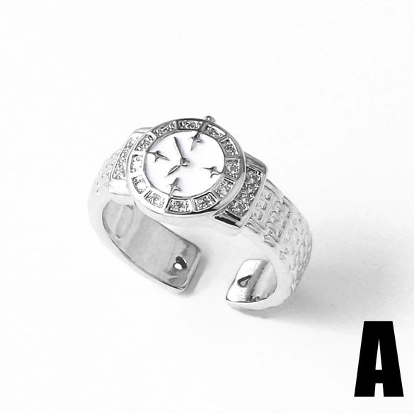 Wholesale Jewelry Copper Geometric Open Ring For Women Electroplated