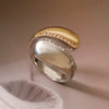 Wholesale Jewelry Copper Geometric Open Ring Microsetting For Women