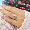 Wholesale Jewelry Copper Geometric Oval Electroplated Ring For Women