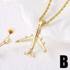 Wholesale Jewelry Copper Geometric Pattern Electroplated Aircraft Flower Pendant Necklace For Women