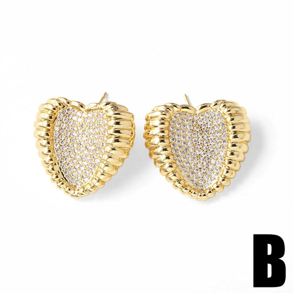 Wholesale Jewelry Copper Geometric Pattern Electroplated Simple Style Round Earrings For Women