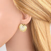 Wholesale Jewelry Copper Geometric Pattern Electroplated Simple Style Round Earrings For Women