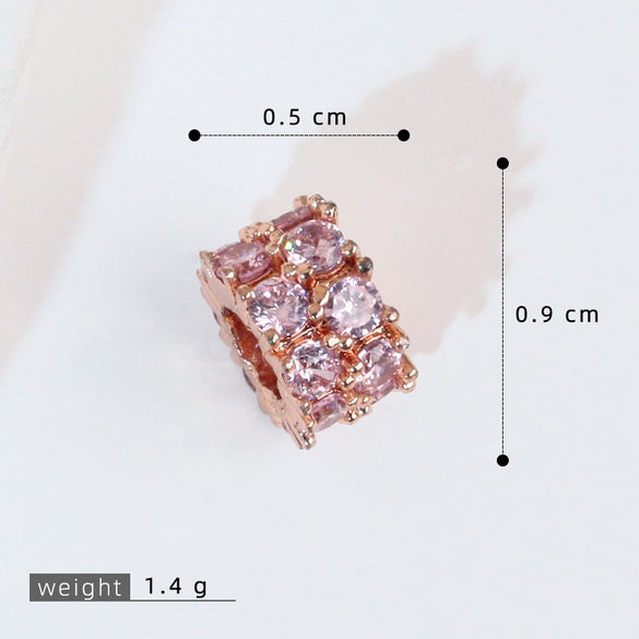 Wholesale Jewelry Copper Geometric Pendant Necklace With Microinlaid Zircon Electroplating Accessories