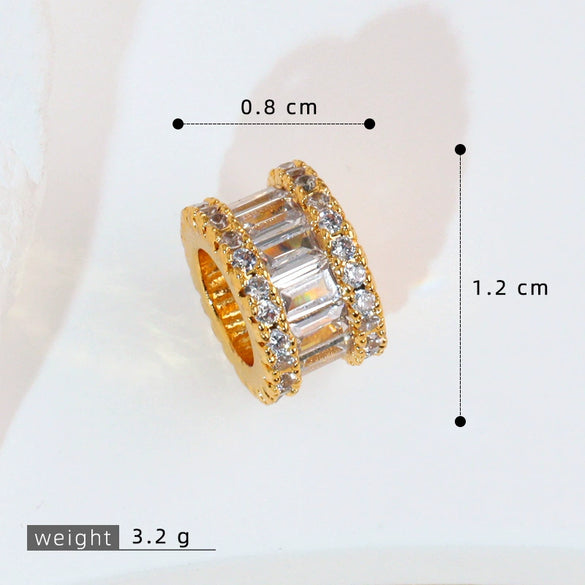 Wholesale Jewelry Copper Geometric Pendant Necklace With Microinlaid Zircon Electroplating Accessories