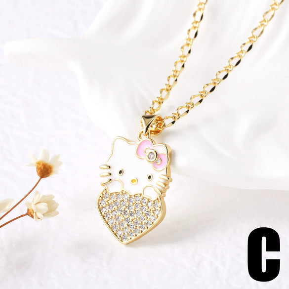 Wholesale Jewelry Copper Geometric Pendant Necklace With O Word Chain And Electroplating