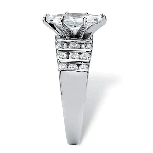 Wholesale Jewelry Copper Geometric Ring For Women And Unisex With Zircon