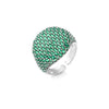 Wholesale Jewelry Copper Geometric Round Open Ring With Zircon And 18K Real Gold Electroplated For Women