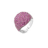 Wholesale Jewelry Copper Geometric Round Open Ring With Zircon And 18K Real Gold Electroplated For Women