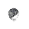 Wholesale Jewelry Copper Geometric Round Open Ring With Zircon And 18K Real Gold Electroplated For Women