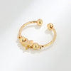 Wholesale Jewelry Copper Geometric Simple Frosted Electroplating Ring For Women