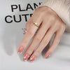 Wholesale Jewelry Copper Geometric Simple Frosted Electroplating Ring For Women