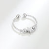 Wholesale Jewelry Copper Geometric Simple Frosted Electroplating Ring For Women