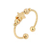 Wholesale Jewelry Copper Geometric Simple Frosted Electroplating Ring For Women