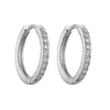 Wholesale Jewelry Copper Geometric Single Row Oshaped Earrings Inlaid With Zircon For Women