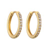 Wholesale Jewelry Copper Geometric Single Row Oshaped Earrings Inlaid With Zircon For Women