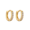 Wholesale Jewelry Copper Geometric Single Row Oshaped Earrings Inlaid With Zircon For Women